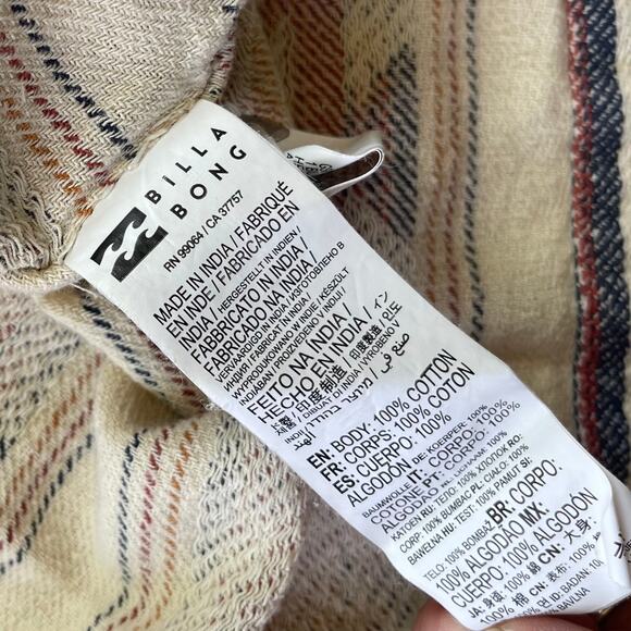 Billabong Men’s Furnace Fleece Shacket Sz M Aztec Southwestern Button Up Jacket - Picture 9 of 12